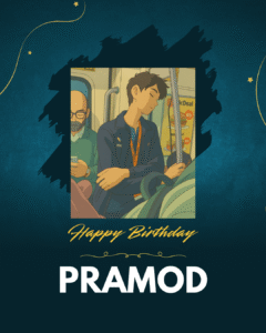 Blue and Gold Modern Birthday Instagram Post